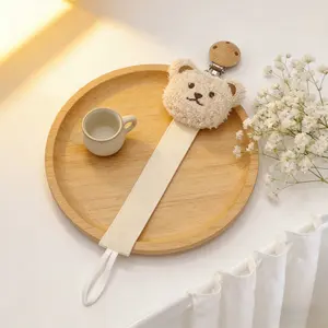Bear-Style Pacifier Strap, Baby Teether Lanyard, Prevents Pacifier Loss, Durable Design, Ideal for Parents, Safe & Comfortable