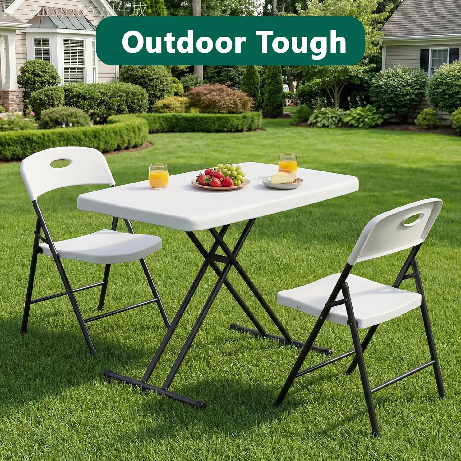 30"  Foldable Table, Adjustable Height Portable Table for Small Spaces, Laptop, Dining & Gaming, Home, Office & Camping