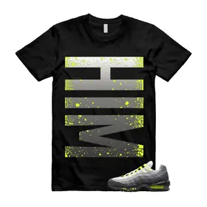 Air Max 95 Big Bubble Neon Yellow Black Cool Grey 2026 OG T Shirt Match HIM VERT