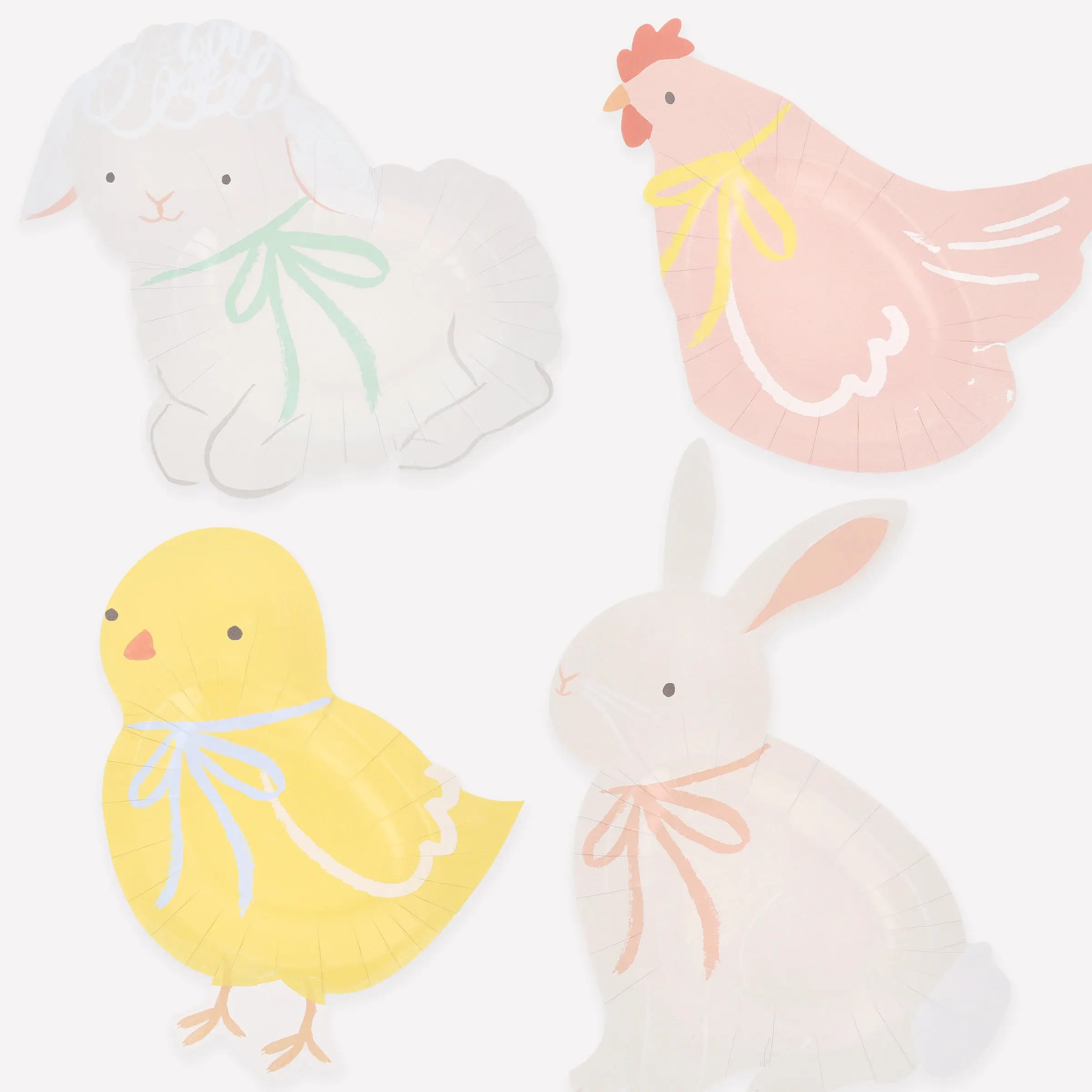 Spring Animals Plates (x 8)