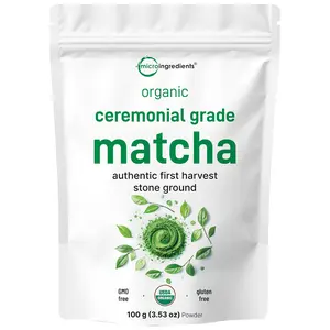 Micro Ingredients Organic Ceremonial Grade Matcha Green Tea Powder, 100g