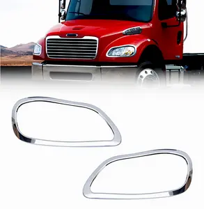 Headlight Bezel for 2002-2018 Freightliner M2 Semi Trucks | Chrome | Pair