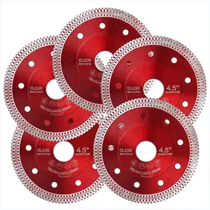 5Pcs Diamond Saw Blades, 4-1/2" Tile Grinder Cutting Blade for Angle Grinder Tile, Super Thin Indestructible Disc for Grinder for Cutting Porcelain Ceramic Granite Marble.
