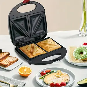 "3-in-1 Sandwich Maker & Panini Press | Dual Non-Stick Grill Plates + Even Heating | For Breakfast Sandwiches/Melty Cheese/Burgers | Ultimate Kitchen Must-Have"