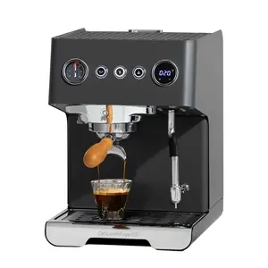 Gemilai G3028A Espresso Machine, 15 Bar Professional Coffee Maker with Adjustable Pressure & Automatic Milk Frother, Dual PID & 550ml Boiler, 57oz Tank, Stainless Steel for Cappuccino, Latte Grey