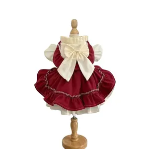 Pet Clothes, Bow Princess Dress, Pet Lolita Dress, Dog Clothes, Cat Clothes, Teddy Poodle Yorkshire Terrier Clothing, Puppy Clothes