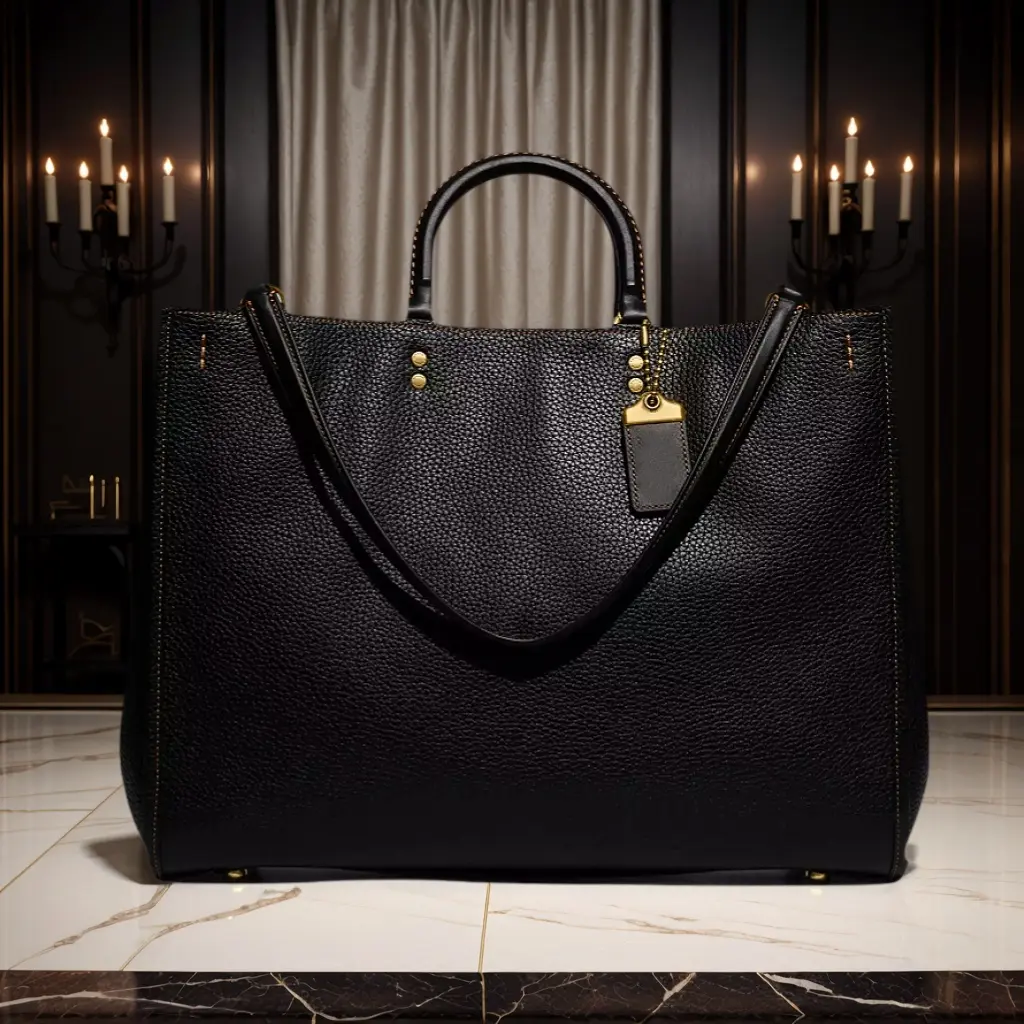 Women's Genuine 39 Pebbled Full-Grain Leather Tote Bag - Large Work Handbag, Fits 13" Laptop, Reinforced Handles, Soft Cowhide for Business & Evening Use