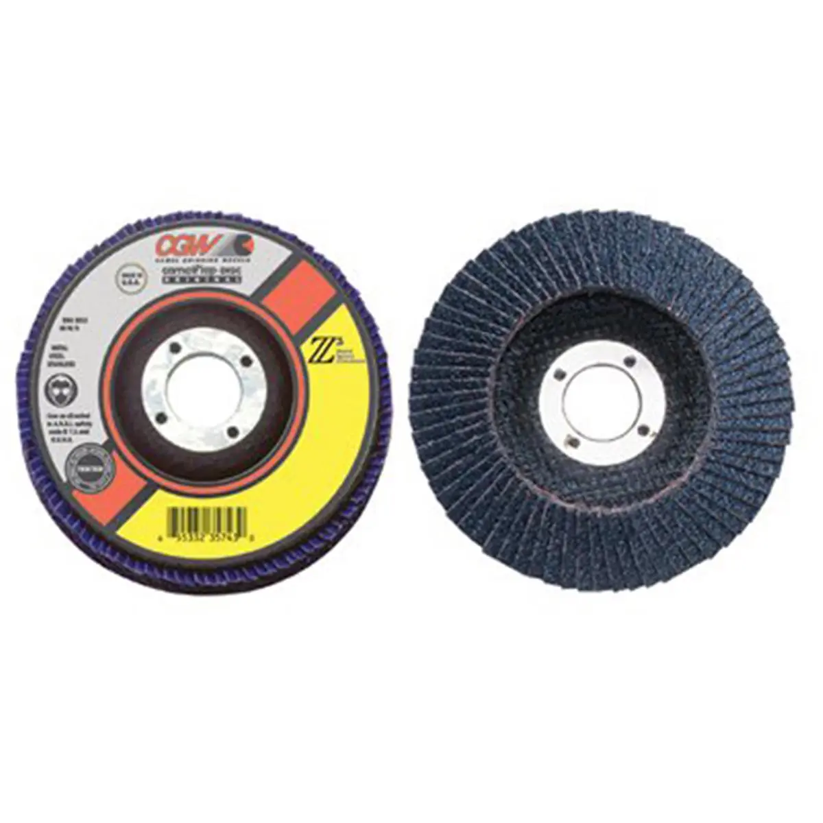 212 MAIN Zirconia Flap Disc, 4.5x5/8-11 Size, T27 Type, Z3-60 Grit, Cool-Cutting, 100% Zirconia Abrasive for Aggressive Cuts