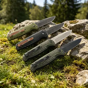 4300 Folding Pocket Knife with Clip - D2 Steel Blade, G10 Handle, CNC Machined - EDC Utility & Gift
