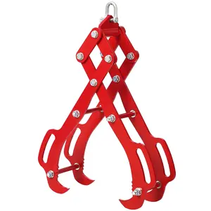 3000LB Heavy Duty Log Lifting Tongs - 18"/36" Steel Timber Claw Grapple with 360° Swivel for Tractor, Skid Steer & ATV - 2/4 Claw High-Strength Log Grabber