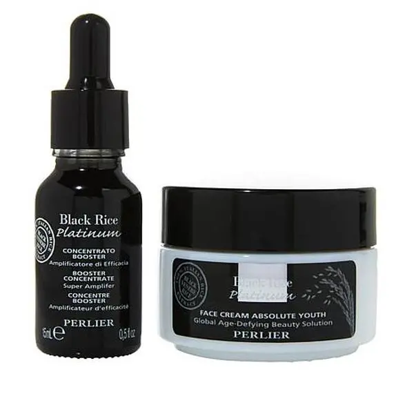 Perlier Black Rice Booster Serum and Anti-Age Day Cream Set