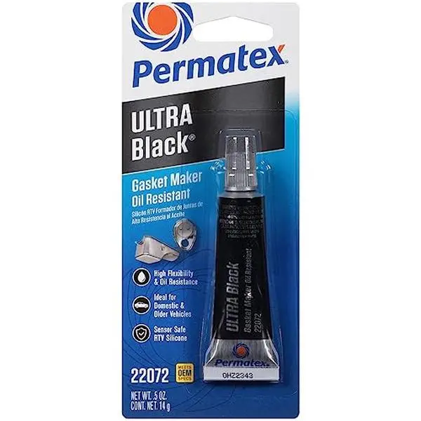 Permatex Maximum Oil Resistance RTV Silicone Gasket Maker - Sensor Safe, Chemical Resistant for Automotive Engine Components, Cars, Bottle Sealing Applications