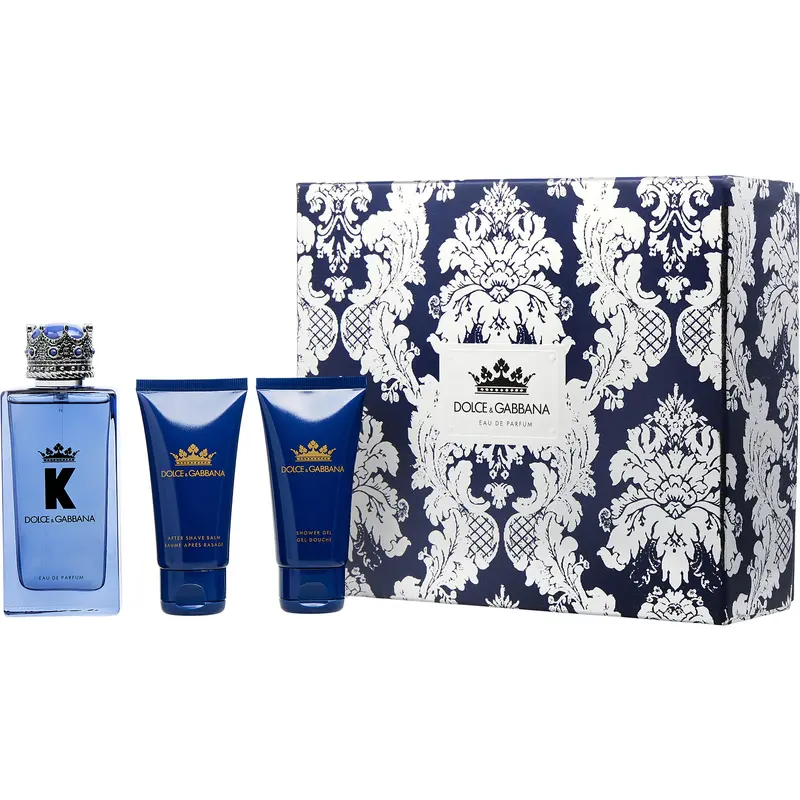 Dolce & Gabbana K Set-Eau De Parfum Spray 3.4 Oz & Aftershave Balm 1.7 Oz & Shower Gel 1.7 Oz For Men