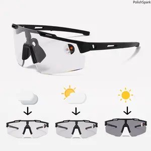 Unisex Resin Photochromic Sports Sunglasses, UV400 Protection, Lightweight Wrap-Around Eyewear, Sunglasses for Women, Ideal for Outdoor Cycling, Driving,summerwins