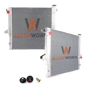 AlloyWorks 4 Rows All-aluminum Radiator For 2003-2009 2010 Dodge Ram 2500 3500 4000 5.9L 6.7L l6 30.5"H 37.8" W Diesel Cummins
