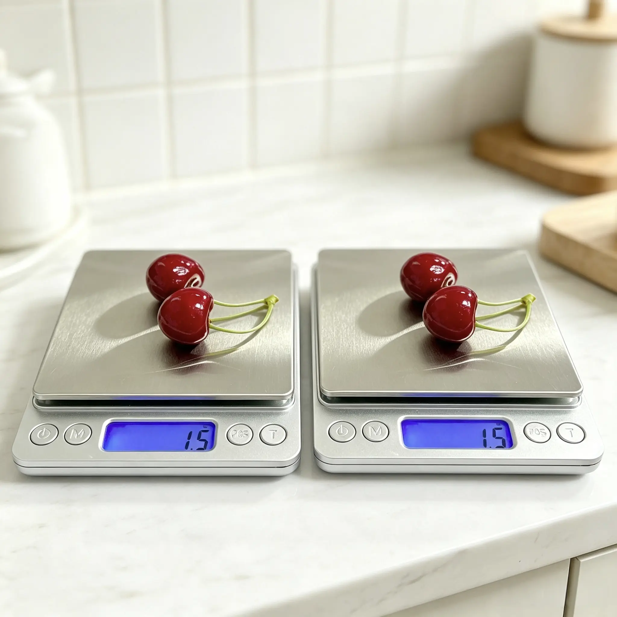 2-Pack Mini Digital g Scale, High-Accuracy Stainless Steel Electronic Weighing Scale for Baking, Cooking