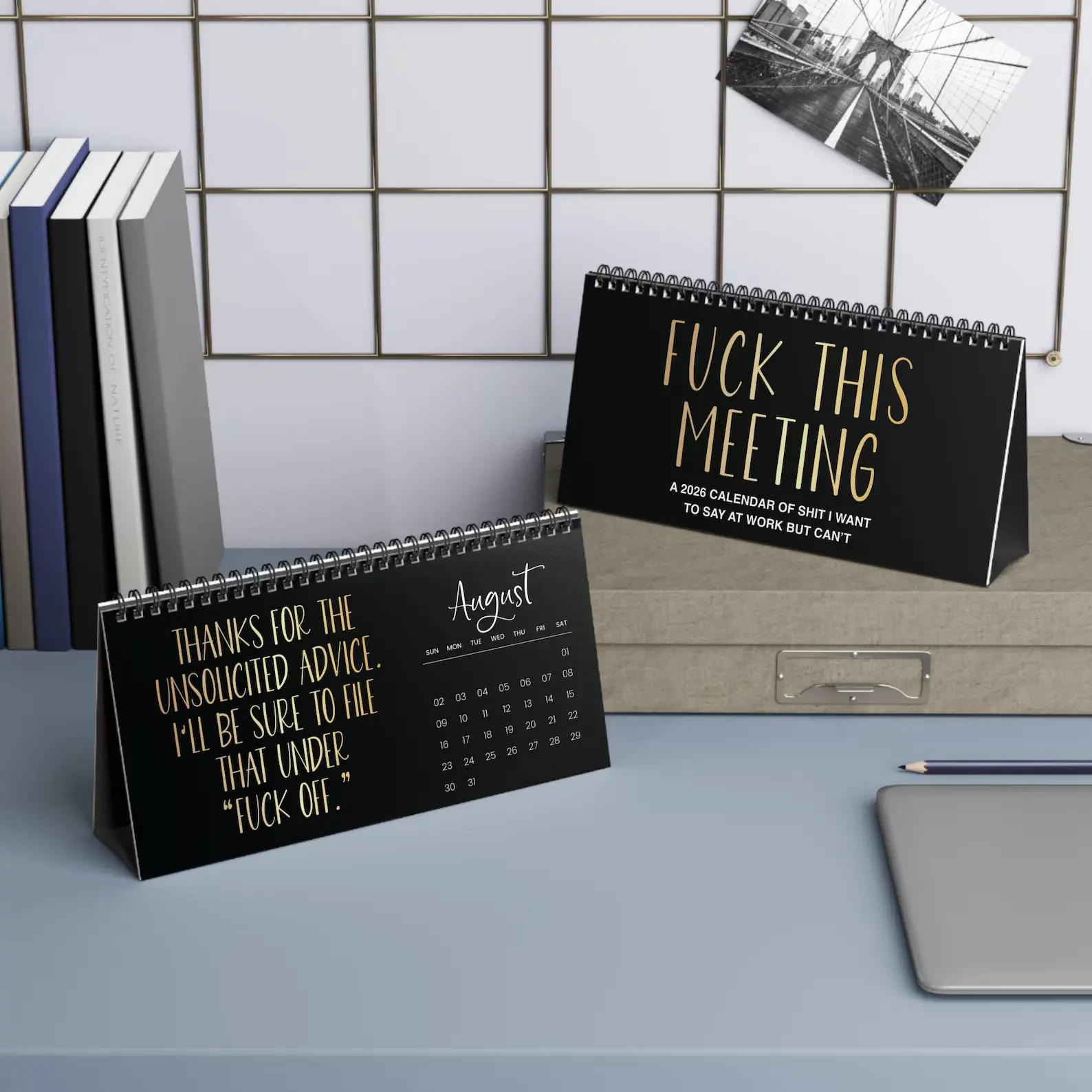 Funny Office Desk Calendar 2026, Sarcastic Work Quotes, Adult Humor Gift for Coworkers
