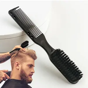 Humwam 3PCS Dual Sided Grooming Brush for Mens Beard, Multi-Functional Beard Styling Comb, Mustache & Beard Care Brush, Barber Hair Oil Applicator, Daily Comfort Grooming Supply