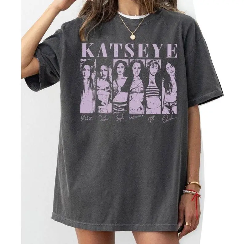 Katseye Kpop Girls Shirt, Beautiful Chaos Tour Merch, Katseye Members Kpop Shirt, Vintage Kpop Graphic Top, Kpop Birthday Unisex Shirt