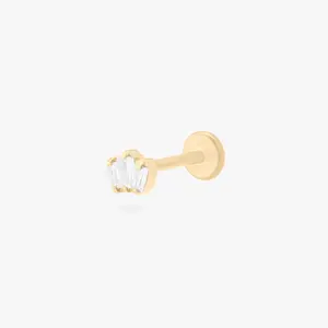 Studs Micro Crown Baguette Flatback Stud