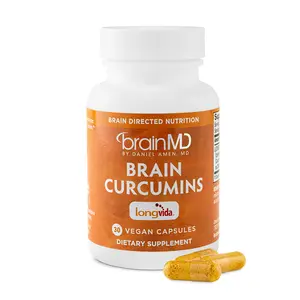 BrainMD - Brain Curcumins |  Longvida Dietary Supplement - 30 Vegan Capsules
