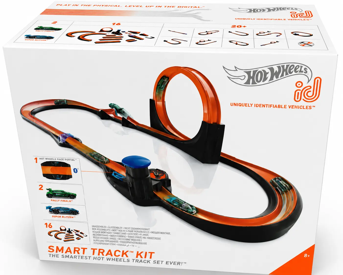 Hot Wheels GFP20 ID Bluetooth-Enabled Smart Track Racing Set Complete Kit, Sports Plastic Unisex Toy for 10-14 Years (Damaged Box)