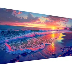 Extra large diamond painting kits,Diamond Art Kits for Adults Landscape, 5D Diamond Painting Sunset Lake,Gem Art Paint with Diamond Home Wall Decor 27.5 X 15.7inch inch