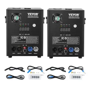 summervibes Cold Spark Machine 2-Pack, 500W Power Output, 6.6-13ft Adjustable Height, Advanced DMX System, LED Screen, Portable Handle, Aluminum Alloy Construction, Controllers for Stage DJs, Wedding Events
