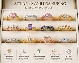 Xuping Ring Bundle – 12 Fashion Rings (14K Gold Laminated) wholesale price