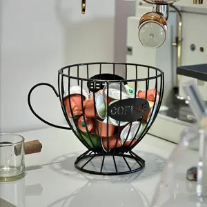 Aesthetic Coffee Pod Organizer Alert! Mug-Shaped Metal Wire Basket—Stores 50+ Pods, Snacks & More! Ideal for Dorms, Small Offices & Apartment Kitchens! Trendy Back-to-School Essential for Students! #DormLife #OfficeEssentials #CoffeeLovers #TikTokSh