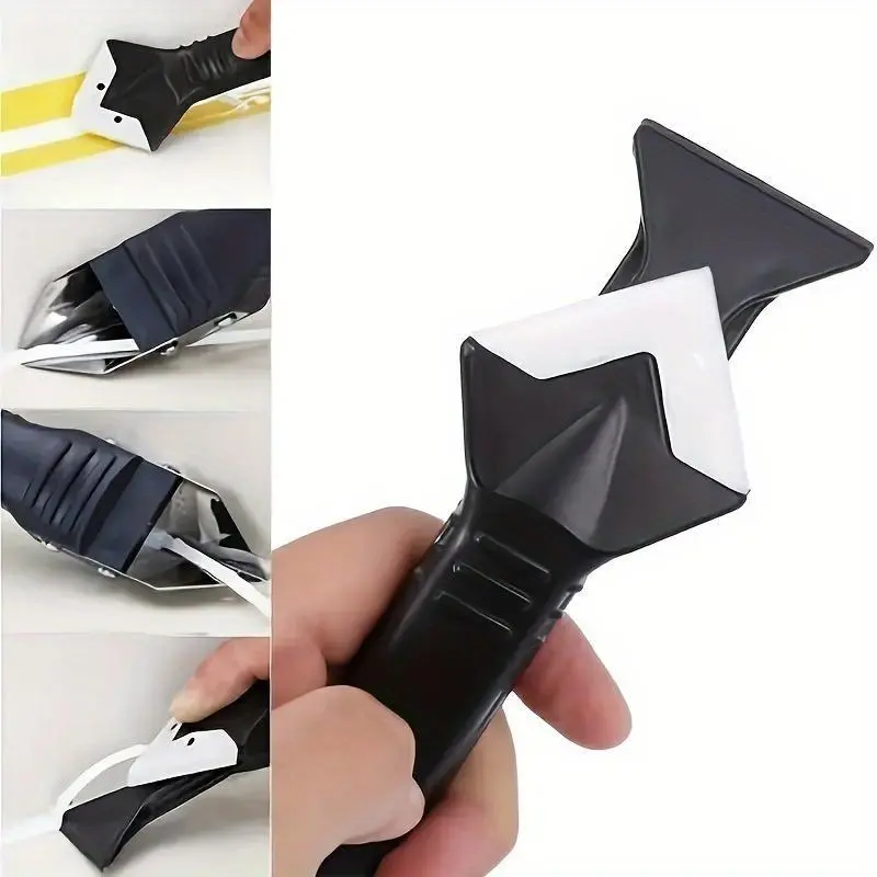 5 In 1 Metal Head Shovel Glue Remover Seam Tool Silicone Spatula Caulk Remover Tool Caulk Remover Tool Kit Grout Removal Tool Sealant Finishing Tool Glue Corner Scraper Tool Repair Tool Kit