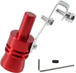 Turbo Sound Whistle Muffler | Exhaust Sound Enhancer for Cars, Bikes & Trucks | Universal Fit XL Red