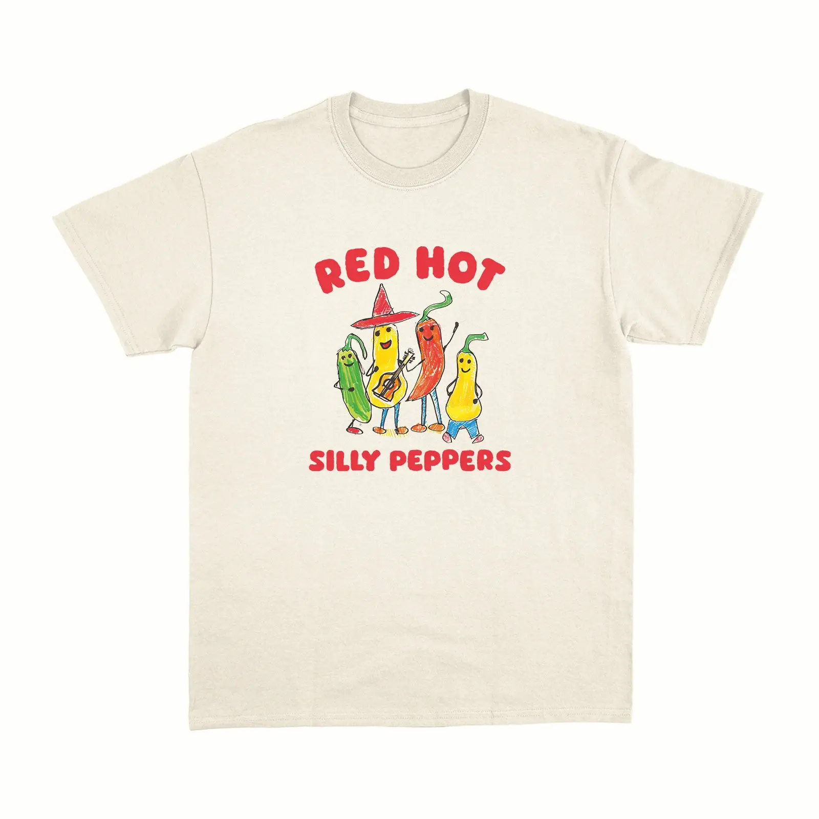 Red Hot Silly Peppers Graphic T-shirt, Funny Band Parody Tee, Cool Music Lover Gift, Trendy Concert Apparel