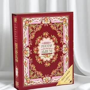 Large 6-Inch 200 Vintage High-End Exquisite Photo Album, Family Photo Storage Commemorative Album