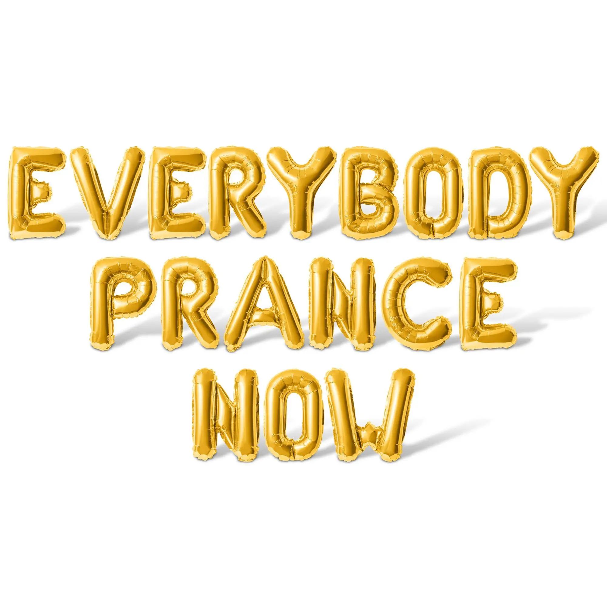 Letter Balloons - EVERYBODY PRANCE NOW 16" Inch Alphabet Letters Foil Mylar Balloon Christmas Party Banner