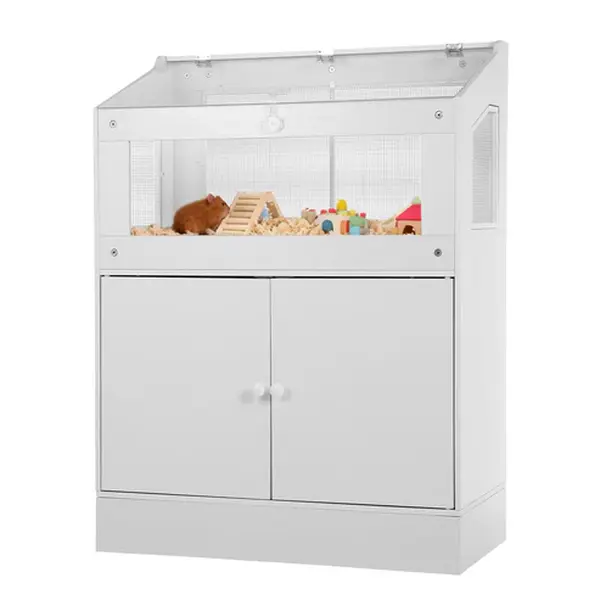 [NEW PRODUCT - FLASH SALE]  Garvee Hamster Cage, Small Animal Cages with Storage Cabinet, Clear Visual Acrylic Panels and Ventilated Design, Guinea Pig Cage for Small Animals, Gerbils, Rats, Hedgehogs
