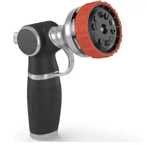 Heavy-Duty Garden Hose Nozzle – 10 Spray Patterns, High-Pressure, Leak-Free, Thumb Control for Car Wash & Lawn Watering