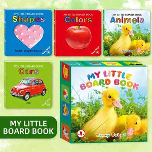 Teeny Baby Round Corner Cognitive Books Set of 6, Real Apple Pictures, Early Education Book, Kindergarten Style