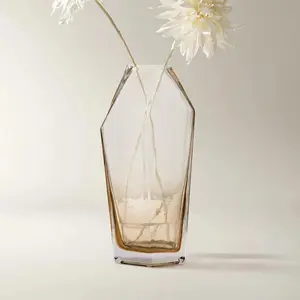 Z Gallerie Anora Glass Vase - Amber/Blue Light Home Decor Accessory, Table Decor for Flowers