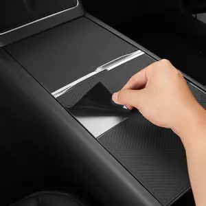 Electrostatic Adsorption Center Console Wrap for Tesla Model 3 2021-2026 / Model Y 2021-2026 / Highland 2024-2025 / Juniper 2025-2026 – Bubble-Free Install