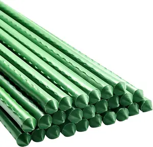 Garden  Stakes 48 Inch 4Ft Steel  Stick Support, 25 Pack Tomato Stakes for Growing Climbing , Potted , Tomatoes, Trees, Cucumber, Beans, Fences Poles