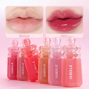 OLIBOLLA Mirror Shine Lip Glaze: 24H Long-Wear, Plumping Glass Lips – 3-in-1 Balm + Oil + Gloss, Hydrating Non-Sticky Formula, 6 Shades