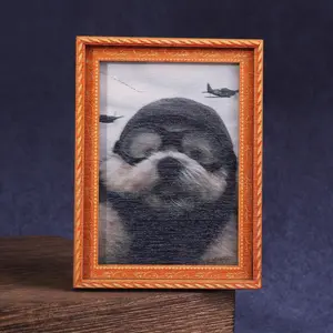 1PC Funny Dog Fridge Magnet, Pilot Dog Refrigerator Magnet, Mini Photo Frame Fridge Magnet, Cute Animal Fridge Magnet, Home Decor Gift