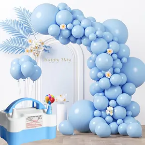 New electric balloon pump, portable dual-nozzle electric balloon air pump, electric balloon inflator for birthday party decoration and inflation blower