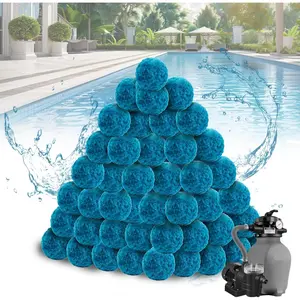 4 Lbs Pool Balls, Pool Sand Balls Blue Sand Balls Reusable Pool Media Balls for Swimming Pool Sand Systems (Equal to 150 Lbs Pool Sand)