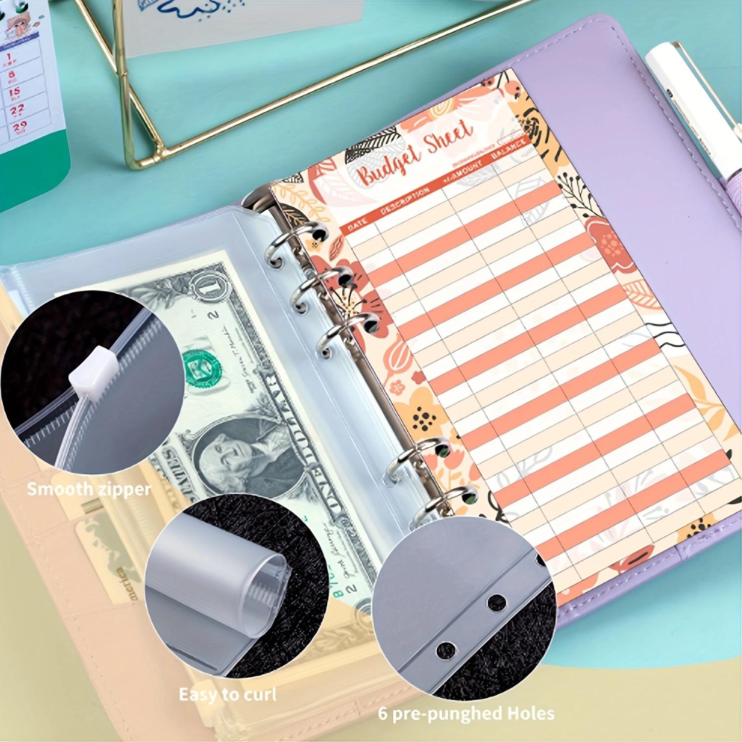 A6 password lock binder, large password binder,inder Refillable Planner Notebook 6 Ring PU Leather Binder Journal with Pockets, Dividers important paper