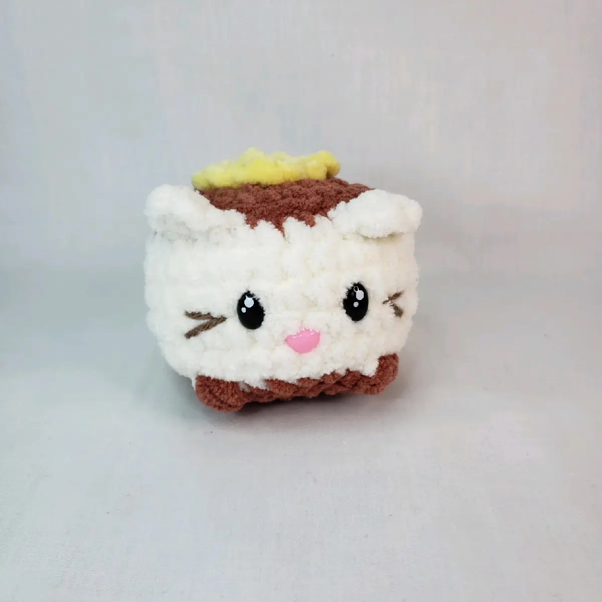 Handmade Crochet Cat Souffle Pancake Plush