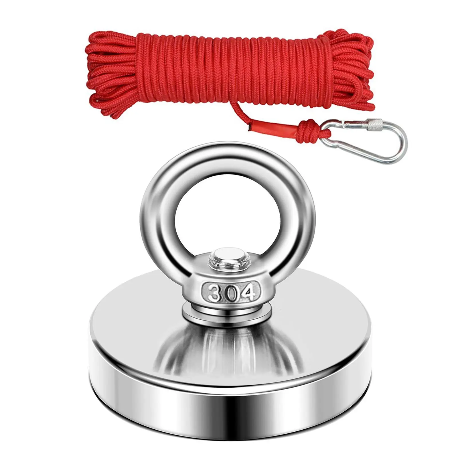 Fishing Magnet, about 350 LBS Pulling Force Heavy Duty Rare Earth Magnet, for Retrieving in River and Magnetic