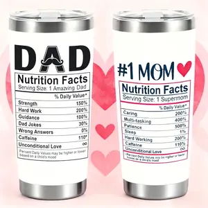 "Don't Mess With Mamasaurus" & 1 Mom Nutrition Facts Design 20oz Stainless Steel Cup, Tumbler, Stainless Steel Flask, Thermos Cup with Lid, Reusable Drinking Cup, Water Bottle for Iced Coffee, Juice, Cold Drinks, Perfect Gift for Mom, Family