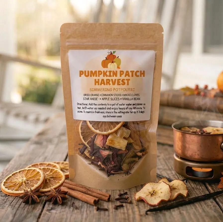 Pumpkin Patch Harvest Simmering Potpourri | Cozy Fall Home Fragrance | Natural Stovetop Potpourri | Autumn Simmer Pot Highly Scented